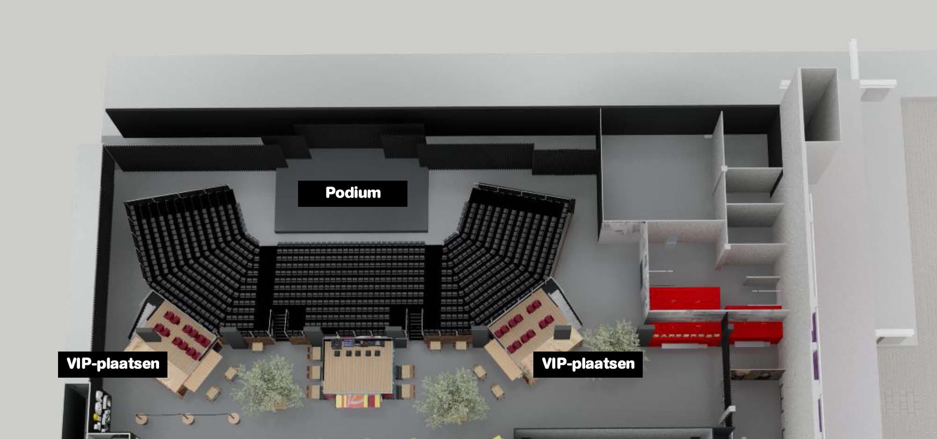 Met VIP-plaatsen