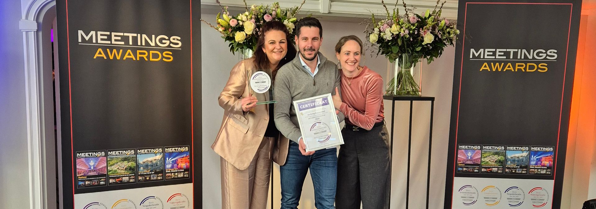 Gouden Award voor<br>Beste Evenementen-<br>locatie 2024 van<br>Nederland en Belgi&euml;</p>
